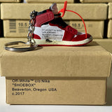 Nike Air Jordan 1 Retro High x Off-White Chicago 3D Mini Sneaker Keychain Shoe