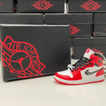 Nike Air Jordan 1 Retro High x Dior Chicagos (RED) 3D Mini Sneaker Keychain Shoe