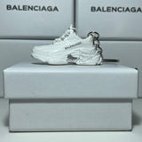 Balenciaga Triple S White 3D Mini Sneaker Keychain Shoe Keyring