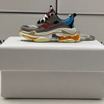 Balenciaga Triple S Brown/Red/Blue 3D Mini Sneaker Keychain Shoe Keyring