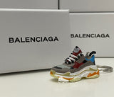 Balenciaga Triple S Brown/Red/Blue 3D Mini Sneaker Keychain Shoe Keyring