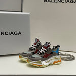 Balenciaga Triple S Brown/Red/Blue 3D Mini Sneaker Keychain Shoe Keyring