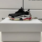 Balenciaga Triple S Black/White/Red (2018 Reissue) 3D Mini Sneaker Keychain Shoe Keyring