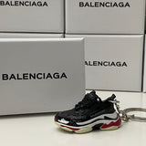 Balenciaga Triple S Black/White/Red (2018 Reissue) 3D Mini Sneaker Keychain Shoe Keyring