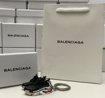 Balenciaga Triple S Black/White/Red (2018 Reissue) 3D Mini Sneaker Keychain Shoe Keyring