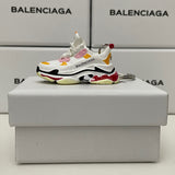 Balenciaga Triple S White/Yellow/Pink 3D Mini Sneaker Keychain Shoe Keyring