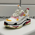 Balenciaga Triple S White/Yellow/Pink 3D Mini Sneaker Keychain Shoe Keyring