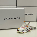 Balenciaga Triple S White/Yellow/Pink 3D Mini Sneaker Keychain Shoe Keyring