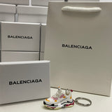 Balenciaga Triple S White/Yellow/Pink 3D Mini Sneaker Keychain Shoe Keyring