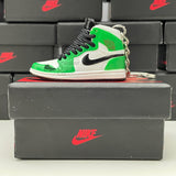 Nike Air Jordan 1 Retro High Lucky Green 3D Mini Sneaker Keychain Shoe