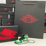 Nike Air Jordan 1 Retro High Lucky Green 3D Mini Sneaker Keychain Shoe