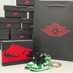 Nike Air Jordan 1 Retro High Lucky Green 3D Mini Sneaker Keychain Shoe