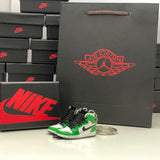 Nike Air Jordan 1 Retro High Lucky Green 3D Mini Sneaker Keychain Shoe