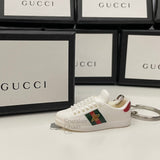 GUCCI Ace Embroidered Sneaker White 3D Mini Sneaker Keychain Shoe Keyring