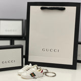 GUCCI Ace Embroidered Sneaker White 3D Mini Sneaker Keychain Shoe Keyring