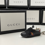 GUCCI Ace Embroidered Sneaker Black 3D Mini Sneaker Keychain Shoe Keyring