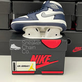 Nike Air Jordan 1 Retro High COJP Midnight Navy Sneaker Shoebox Design AirPod Case