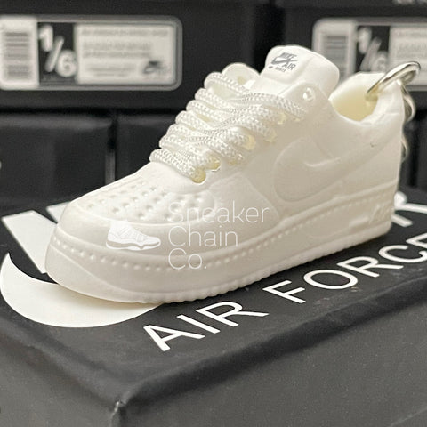 Nike Air Force 1 Low White 3D Mini Sneaker Keychain Shoe Keyring