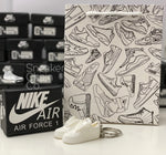 Nike Air Force 1 Low White 3D Mini Sneaker Keychain Shoe Keyring