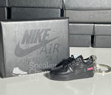 Nike Air Force 1 Low Supreme Black 3D Mini Sneaker Keychain Shoe Keyring