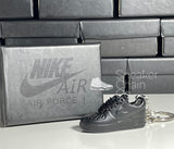 Nike Air Force 1 Low Black 3D Mini Sneaker Keychain Shoe Keyring