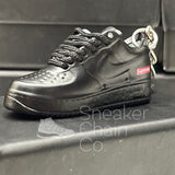 Nike Air Force 1 Low Supreme Black 3D Mini Sneaker Keychain Shoe Keyring