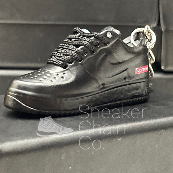 Nike Air Force Low Supreme Black 3D Mini Sneaker Keychain - Main Image