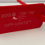 OFF-WHITE Yellow Industrial Logo Embroidered Canvas Keyring Strap