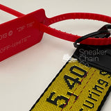 OFF-WHITE Yellow Industrial Logo Embroidered Canvas Keyring Strap