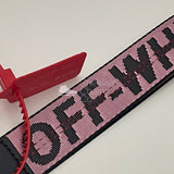 OFF-WHITE Rose Gold Industrial Logo Embroidered Canvas Keyring Strap