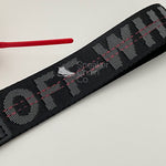 OFF-WHITE Charcoal Black Industrial Logo Embroidered Canvas Keyring Strap