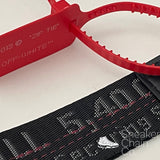 OFF-WHITE Charcoal Black Industrial Logo Embroidered Canvas Keyring Strap