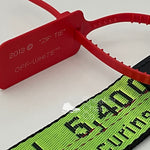 OFF-WHITE Neon Green Industrial Logo Embroidered Canvas Keyring Strap