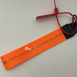 OFF-WHITE Neon Orange Industrial Logo Embroidered Canvas Keyring Strap