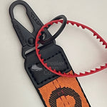 OFF-WHITE Orange Industrial Logo Embroidered Canvas Keyring Strap