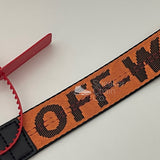 OFF-WHITE Orange Industrial Logo Embroidered Canvas Keyring Strap