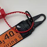 OFF-WHITE Orange Industrial Logo Embroidered Canvas Keyring Strap