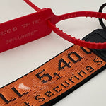 OFF-WHITE Orange Industrial Logo Embroidered Canvas Keyring Strap