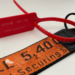 OFF-WHITE Orange Industrial Logo Embroidered Canvas Keyring Strap