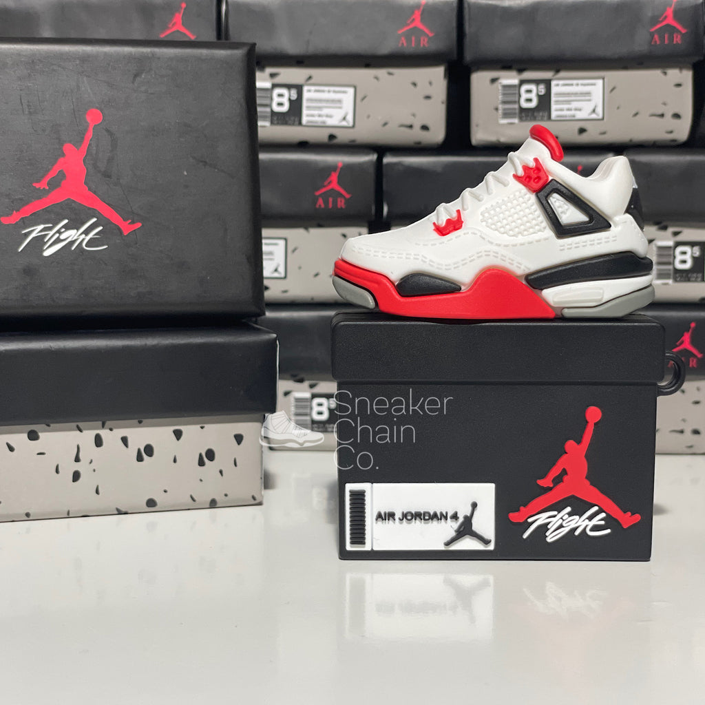 Nike Air Jordan Retro Fire Red Sneaker Shoebox Design AirPod Case