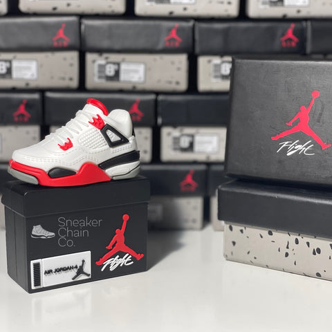 Nike Air Jordan 4 Retro Fire Red Sneaker Shoebox Design AirPod Case