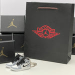 Nike Air Jordan 1 Retro Mid Light Smoke Grey 3D Mini Sneaker Keychain Shoe Keyring