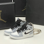 Nike Air Jordan 1 Retro Mid Light Smoke Grey 3D Mini Sneaker Keychain Shoe Keyring