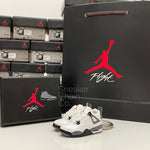 Nike Air Jordan 4 Retro White Cement (2016) 3D Mini Sneaker Keychain Shoe Keyring