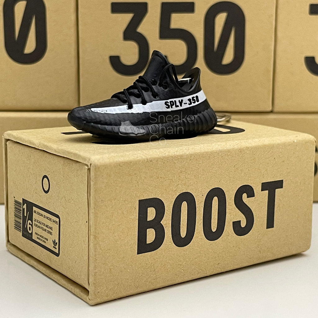 Adidas Yeezy Boost 350 V2 "Oreo" Core Black White 3D Mini Sneaker Keyc – Chain Co