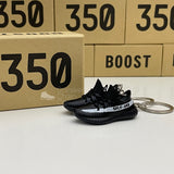 Adidas Yeezy Boost 350 V2 "Oreo" Core Black White 3D Mini Sneaker Keychain Shoe Keyring