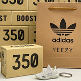 Adidas Yeezy Boost 350 V2 Yeshaya White Reflective 3D Mini Sneaker Keychain Shoe Keyring