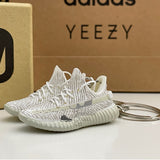 Adidas Yeezy Boost 350 V2 Yeshaya White Reflective 3D Mini Sneaker Keychain Shoe Keyring