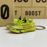 Adidas Yeezy Boost 350 V2 Semi Frozen Yellow 3D Mini Sneaker Keychain Shoe Keyring