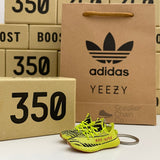 Adidas Yeezy Boost 350 V2 Semi Frozen Yellow 3D Mini Sneaker Keychain Shoe Keyring